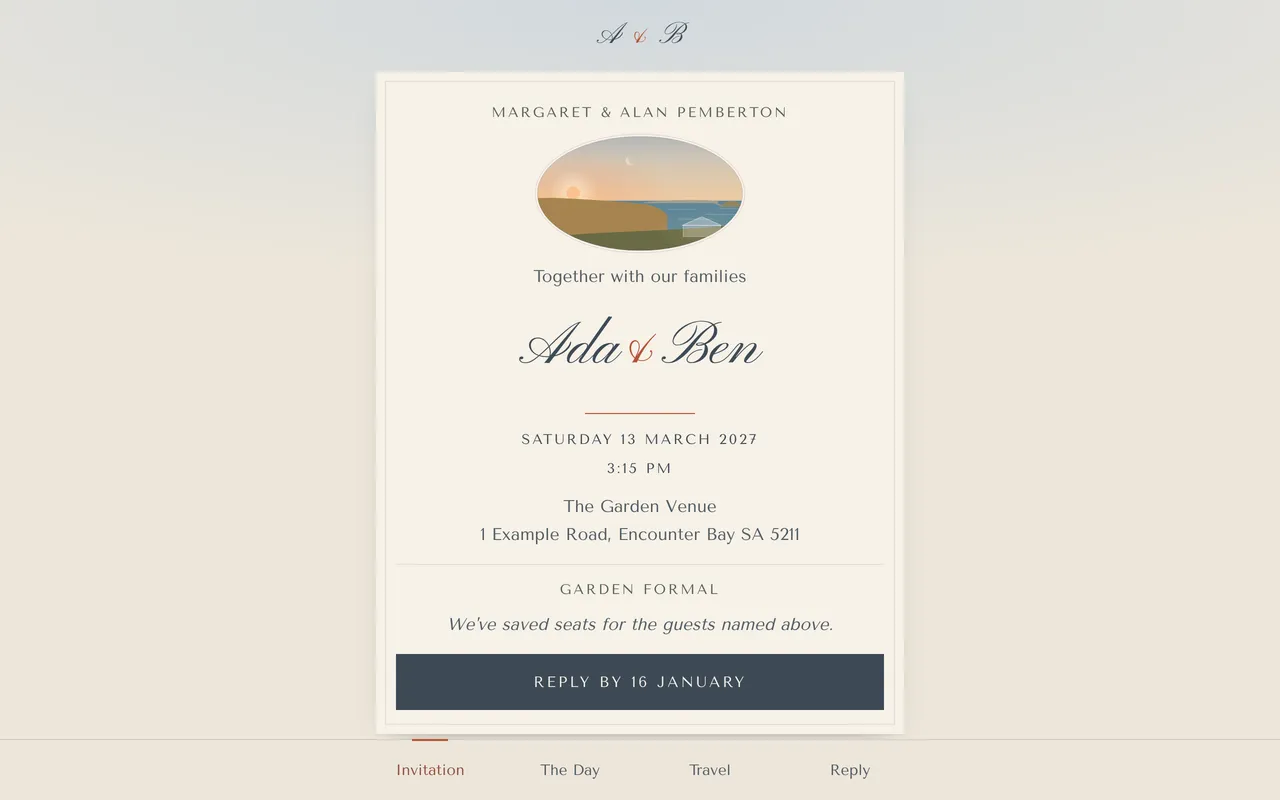The opened invitation