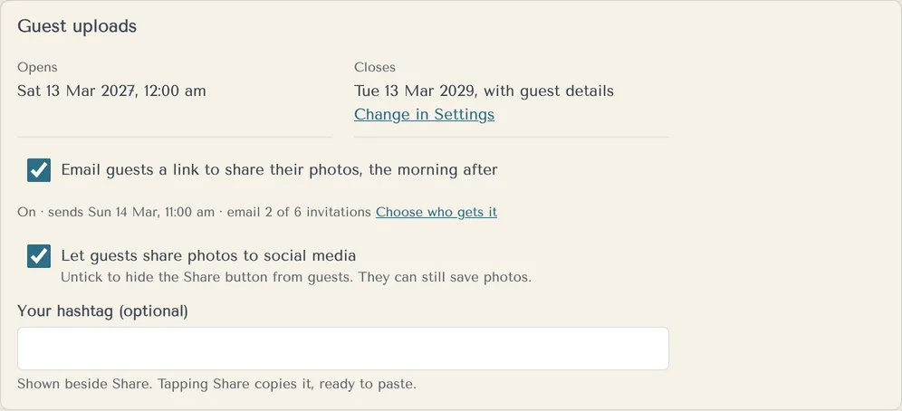 Guest uploads