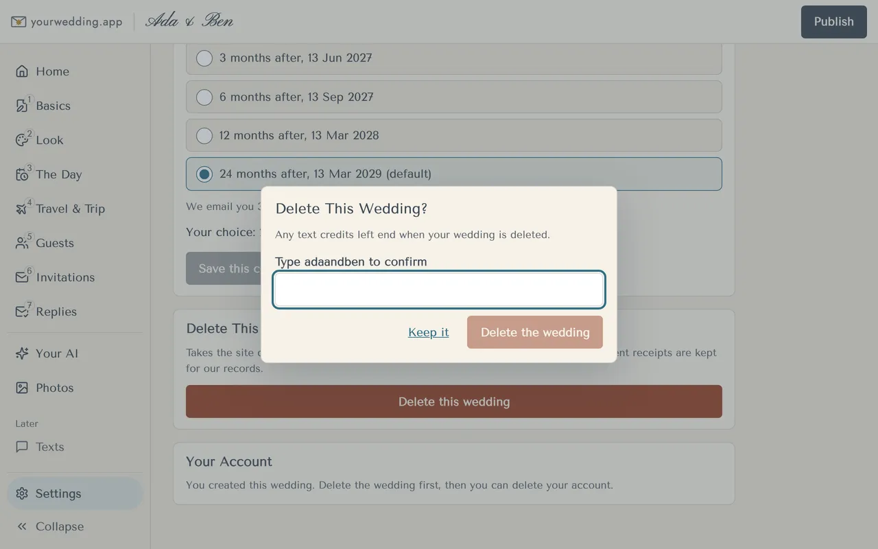 Delete This Wedding